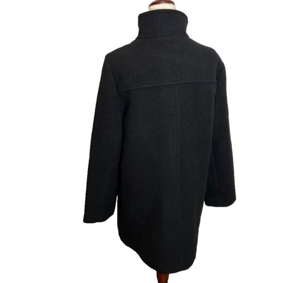 J.Crew Womens $298 Button Neck City Coat Black Size 2 BU261 - Picture 7 of 10